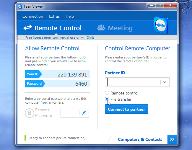 Teamviewer partner did not connect to router machines